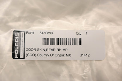 New OEM Polaris 5450893 Black Rear Right Door Skin Panel NOS