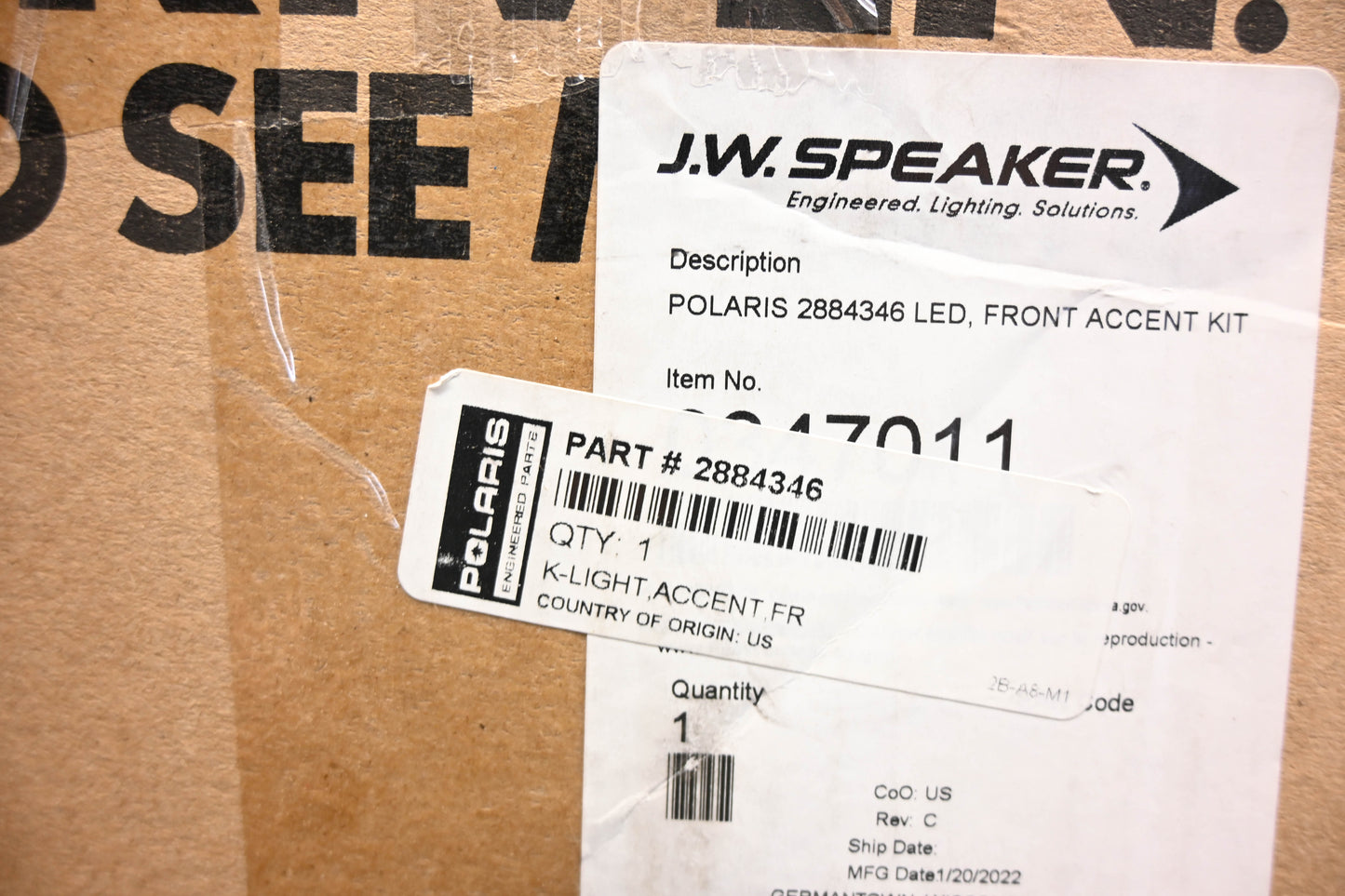 New OEM Polaris 2884346 Front Accent Light Kit NOS