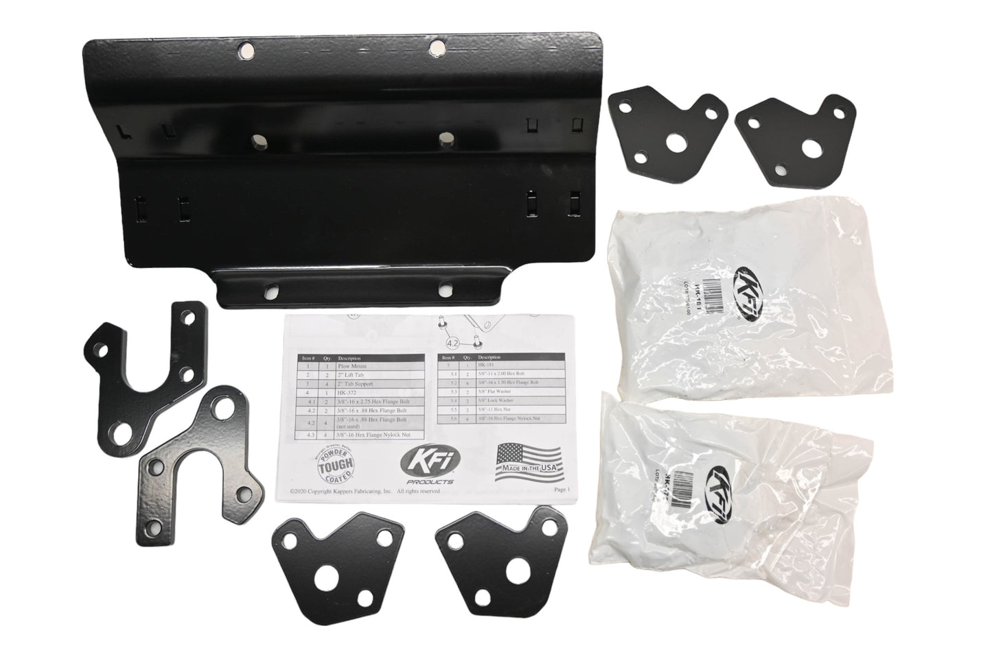 KFI 106095, 10-6095 Kawasaki TeryX KRX1000 Plow Mount Kit NOS
