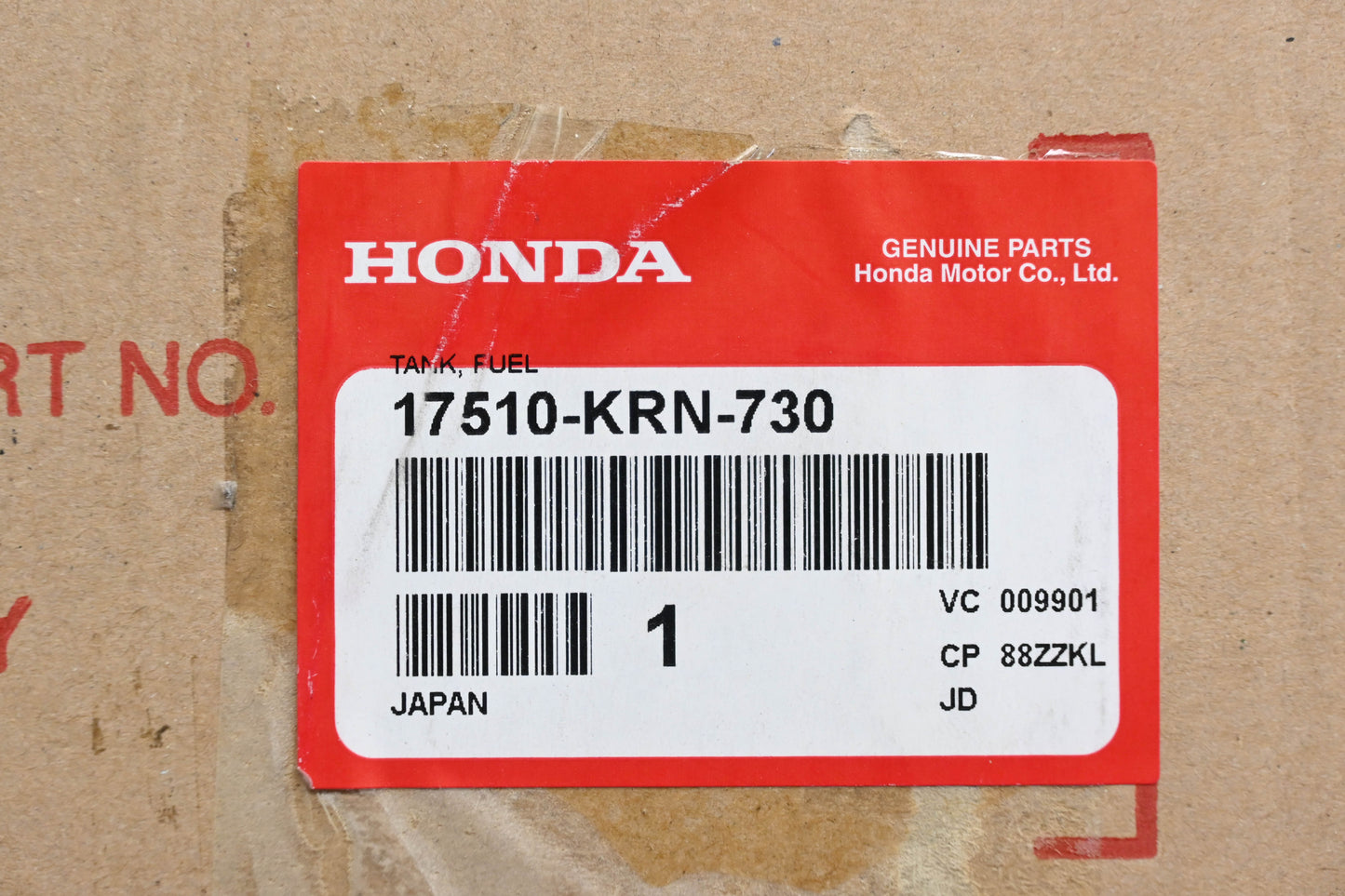New OEM Honda 17510-KRN-730 Gas Fuel Tank NOS