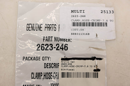 New OEM Arctic Cat 2623-246 Hose 7.8-9.5 Crimp Clamp NOS