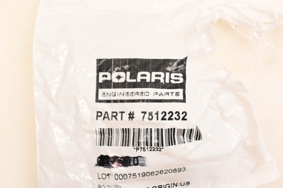 New OEM Polaris 7512232 Black Hex Bolts Qty 2 NOS