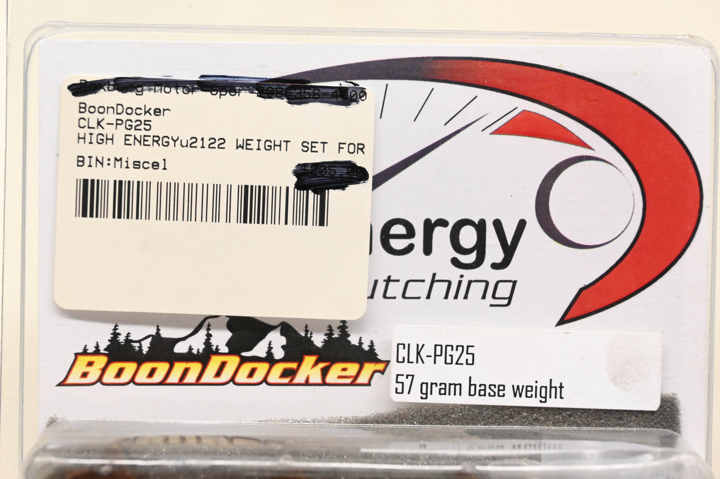 BoonDocker CLK-PG25 High Energy 57-Gram Clutch Weight Kit NOS