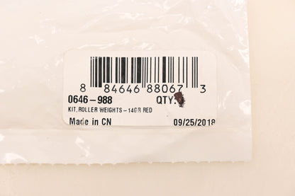 New OEM Arctic Cat 0646-988 Red 14-Gram Clutch Roller Weight NOS