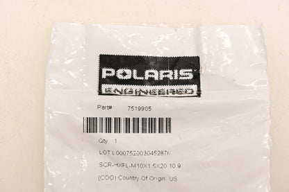 New OEM Polaris 7519905 Hex Flange Screws M10 x 1.5 x 20 Grade 10.9 Qty 2 NOS