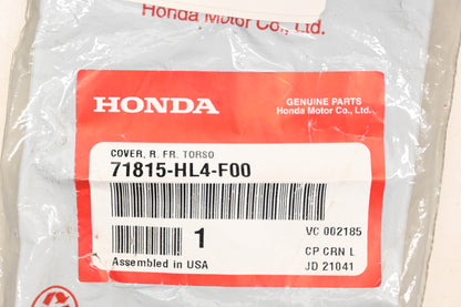 New OEM Honda 71815-HL4-F00 Front Right Torso Cover NOS