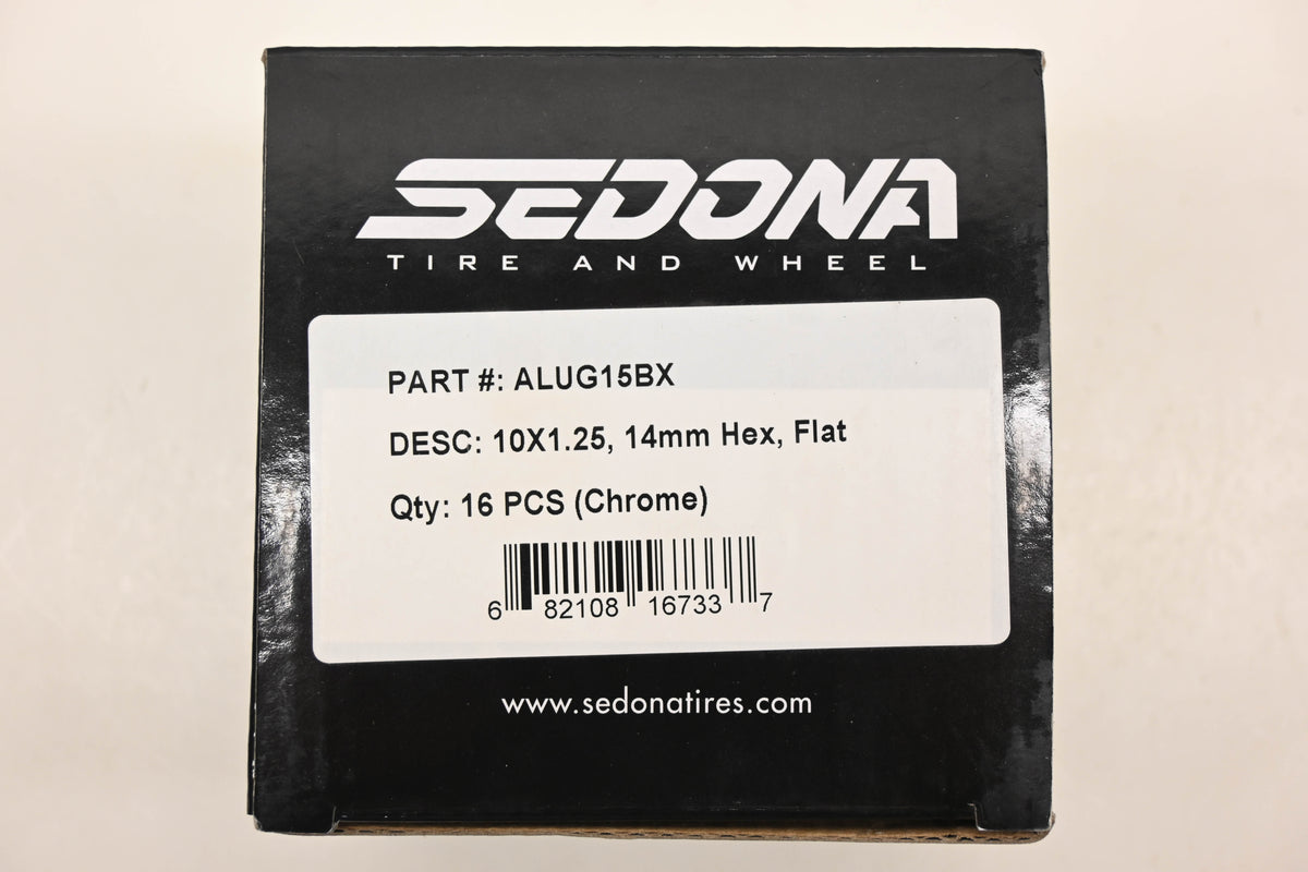 Sedona ALUG15BX, 57-94122 Flat 10mm x 1.25 Flat Lug Nuts Qty 16 NOS