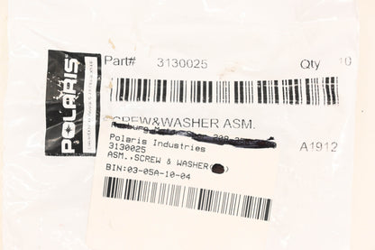 New OEM Polaris 3130025 Screw & Washer NOS
