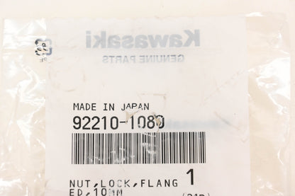 New OEM Kawasaki 92210-1080 Flange Lock Nut NOS
