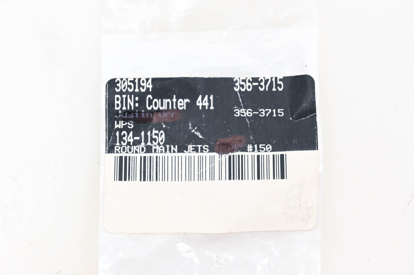 WPS 134-1150 Round Main Jet #150 NOS