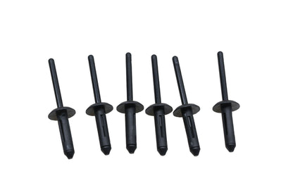 New OEM Polaris 7081040 Black Plastic R-Lock Rivets Qty 6 NOS