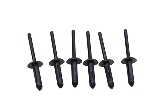 New OEM Polaris 7081040 Black Plastic R-Lock Rivets Qty 6 NOS