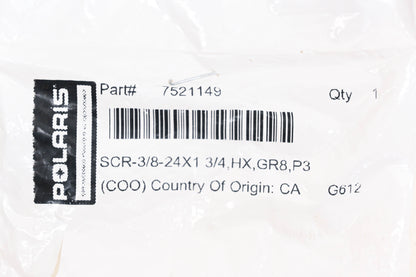 New OEM Polaris 7521149 Hex Head 3/8-24 x 1-3/4 Screws Qty 2 NOS