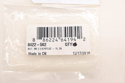 New OEM Arctic Cat 8422-502 Nylon M5 x 0.8 Nuts Qty 4 NOS