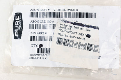 New OEM Polaris 0450148 Hex Socket Bolt NOS