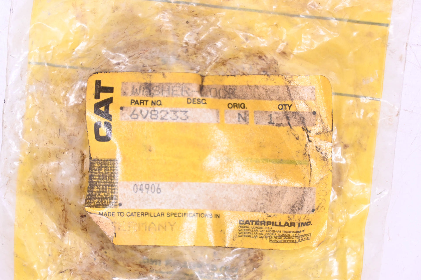 Caterpillar 6V8233 Bearing Lock Washer NOS