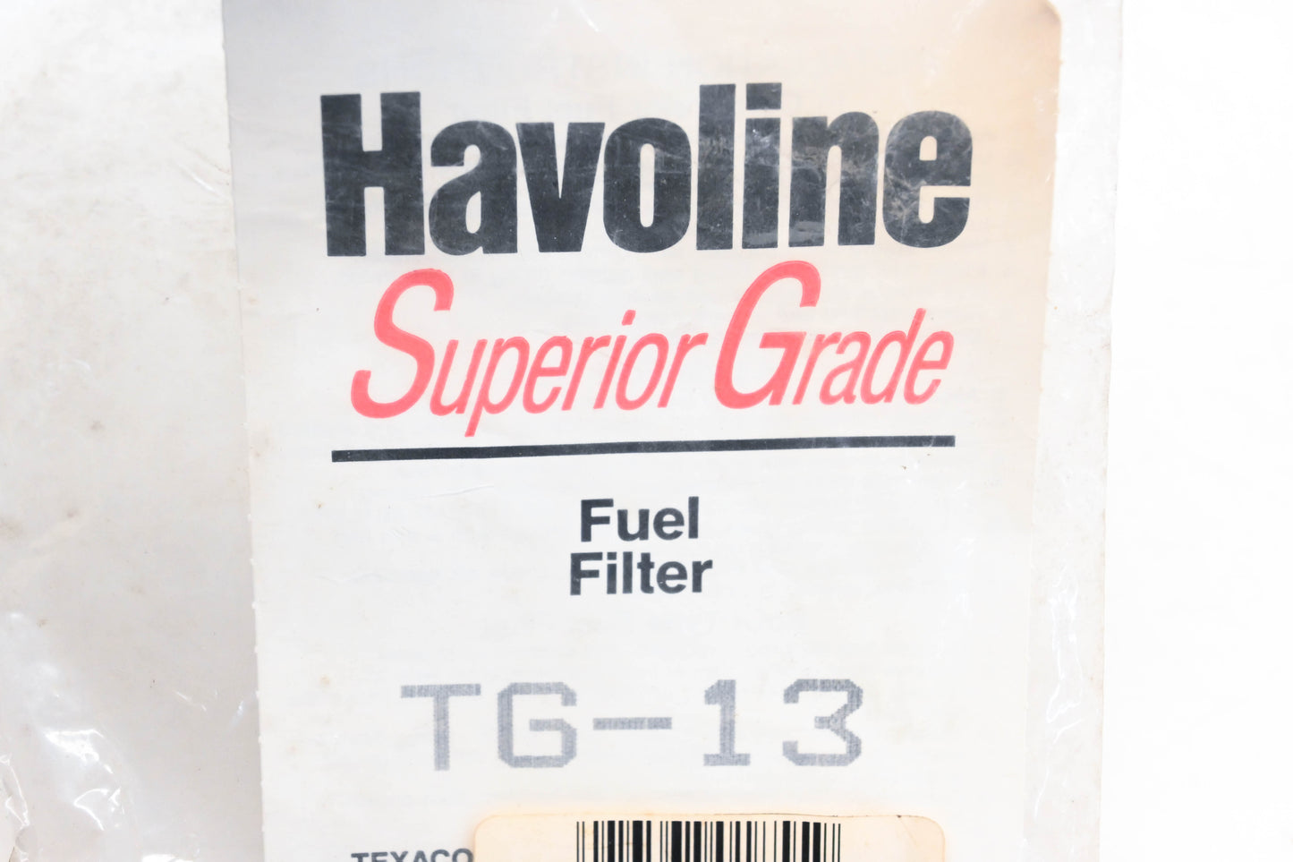 Havoline TG-13, TG13 Fuel Filter NOS