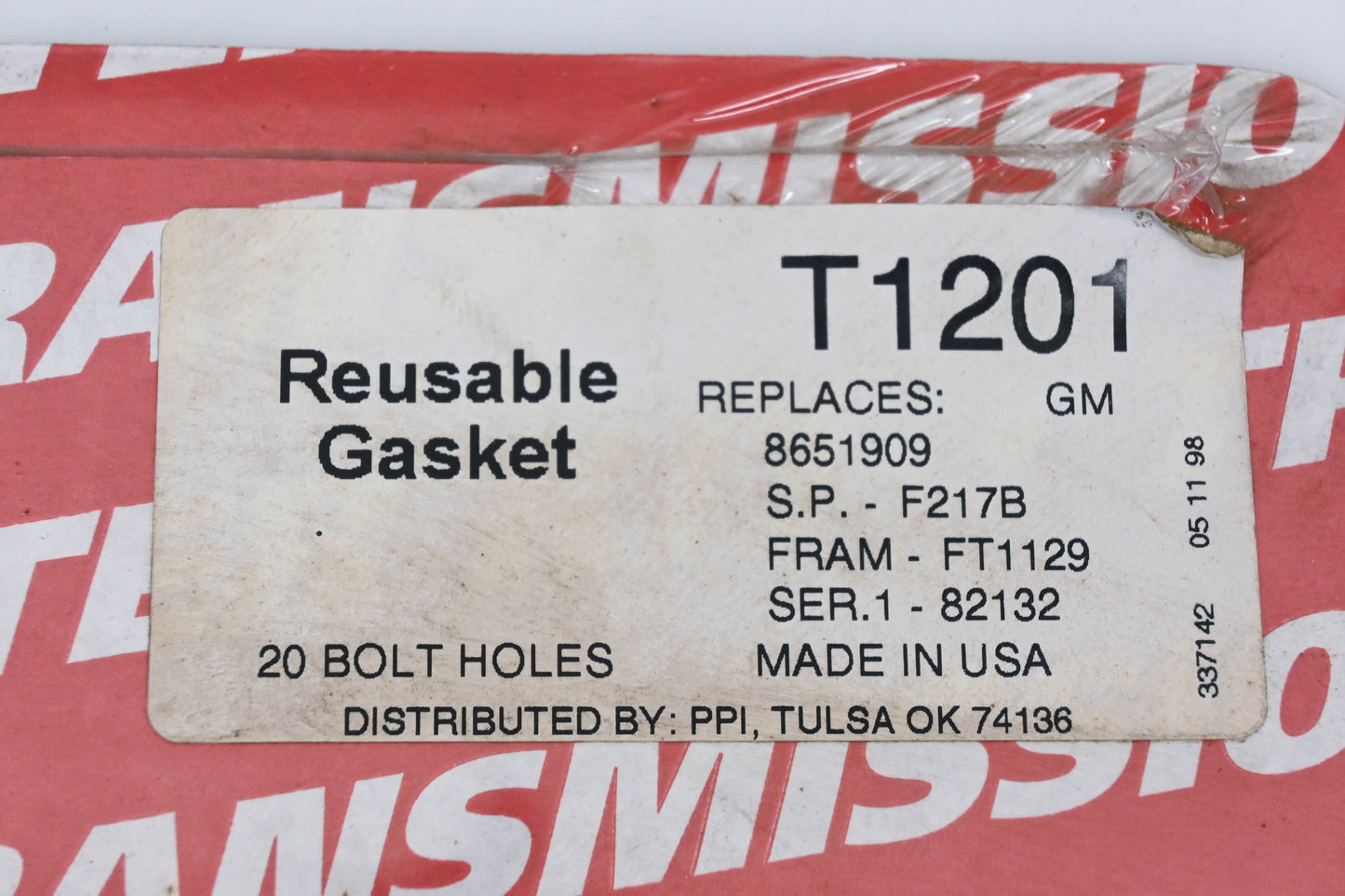 Installer T1201, 8651909, FT1129 Transmission Filter & Gasket Kit NOS