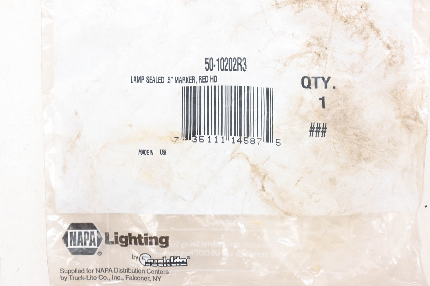 NAPA 50-10202R3 Trucklite Red .5" Sealed Lamp HD Marker NOS