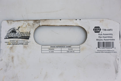 NAPA 730-4451 ReliaBull Trailer Axle Hub Assembly NOS
