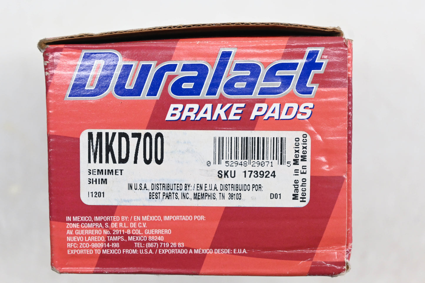 Duralast MKD700 Disc Brake Pad Kit NOS