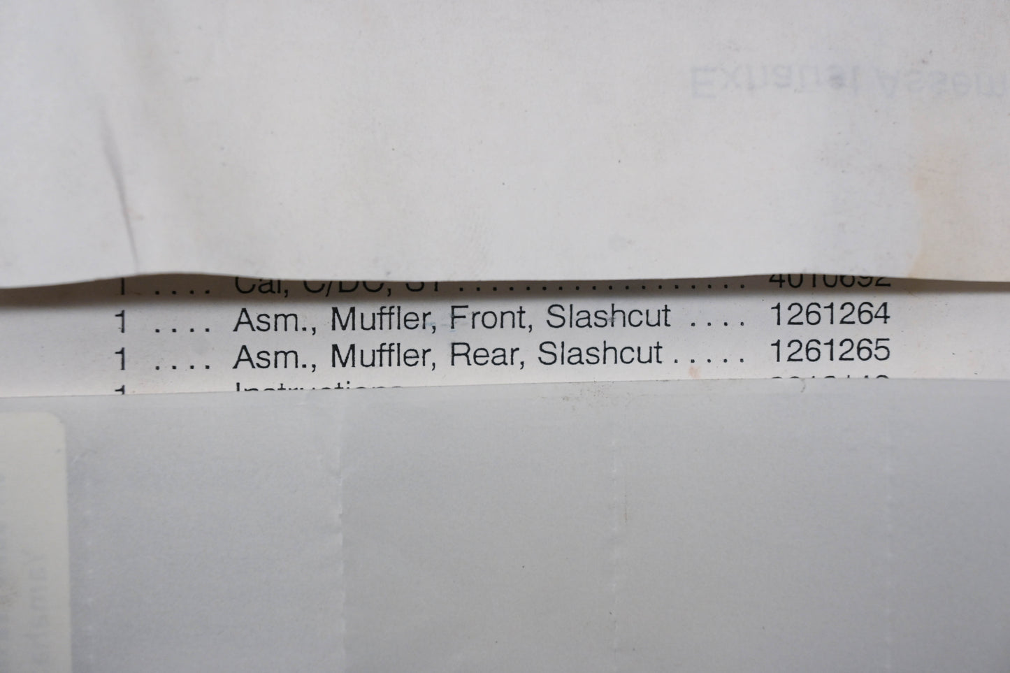 New OEM Polaris 1261264, 1261265 2003 Victory Vegas Competition Front/Rear Slashcut Muffler Kit NOS
