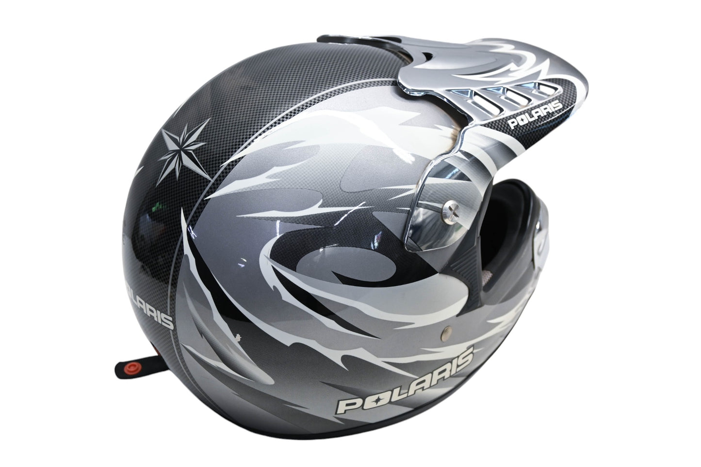 New OEM Polaris 285345902 Silver Vertical MX Helmet Small 55-56cm NOS