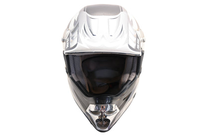 New OEM Polaris 285345902 Silver Vertical MX Helmet Small 55-56cm NOS