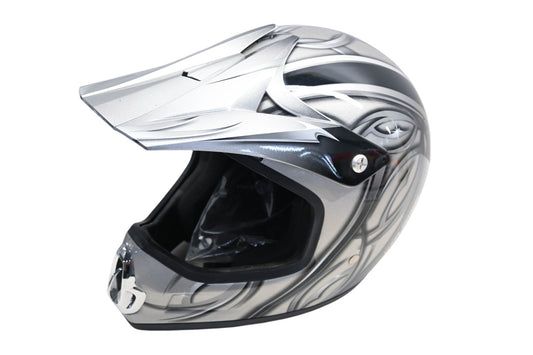New OEM Polaris 286808403 Silver Defender Helmet Medium 57-58cm NOS