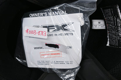 AFX 0103-0782 Black FX-200 Helmet Medium 58-59cm NOS