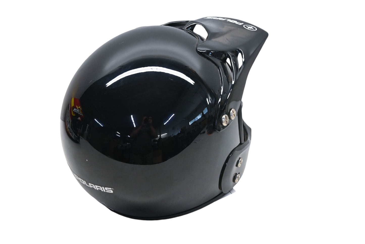 New OEM Polaris 77216202-000-01 Black Moto EC Helmet Medium NOS