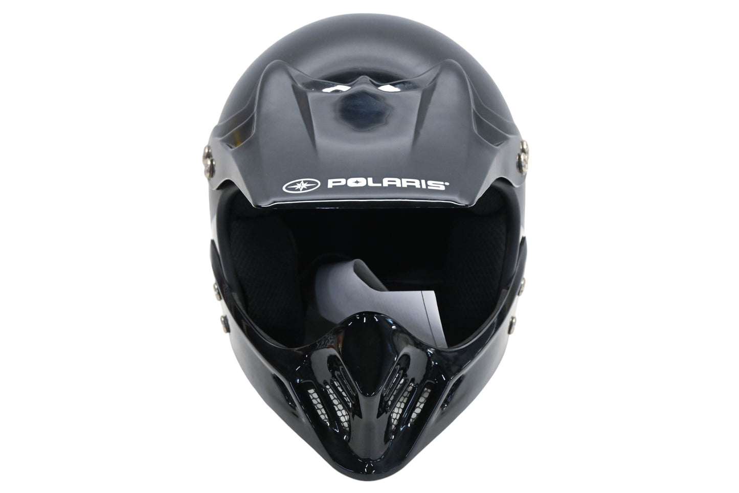 New OEM Polaris 77216202-000-01 Black Moto EC Helmet Medium NOS