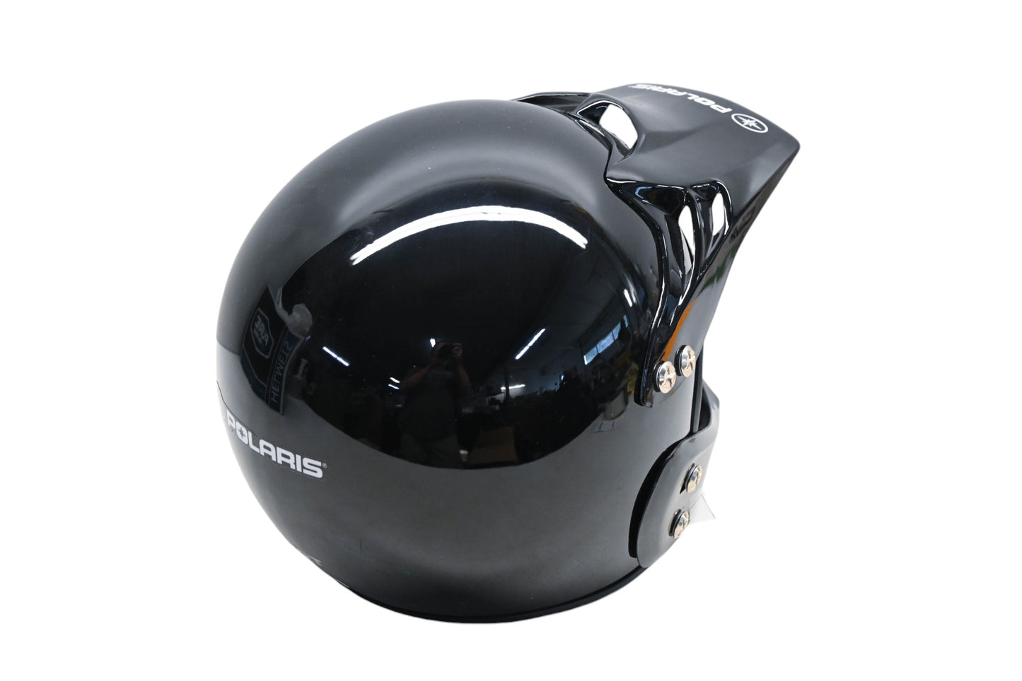 New OEM Polaris 285143703 Black Moto EC Helmet Medium NOS