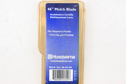 New OEM Husqvarna 5313007-59, 531 30 07-59 Mower 46" Mulch Blade NOS