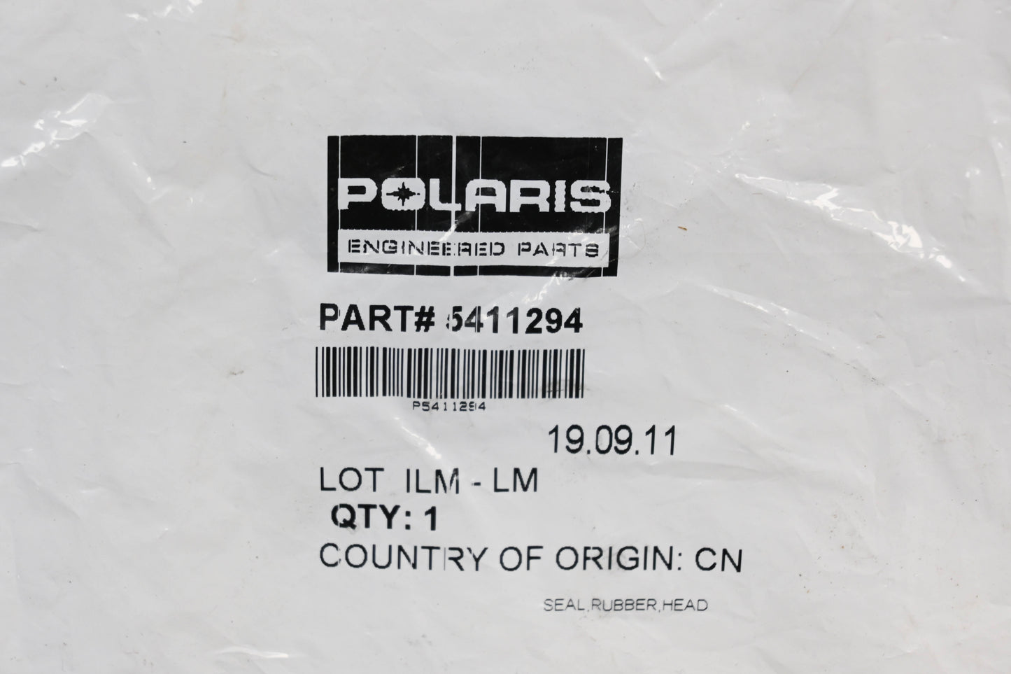 New OEM Polaris 5411294 Rubber Head Cover Seal NOS