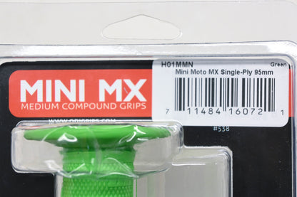 ODI H01MMN, 206-1068 Green Mini MX Medium Compound Half Waffle Grip Kit NOS