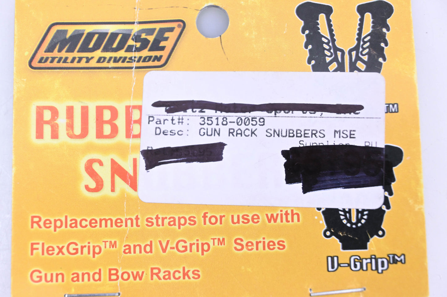 Moose Utility Division 3518-0059 Gun Rack Rubber Snubber Kit NOS