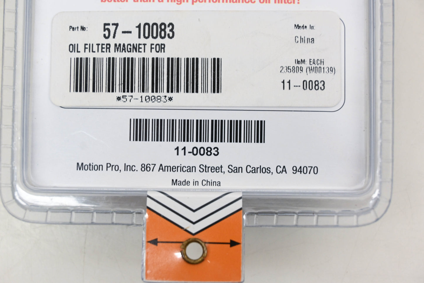 Motion Pro 11-0083, 57-10083 Oil Filter Magnet NOS