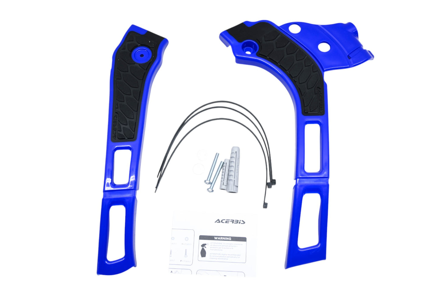 Acerbis 2464741034, 24647-41034, 0021669.040 Blue/Black X-Grip Frame Guard Kit NOS