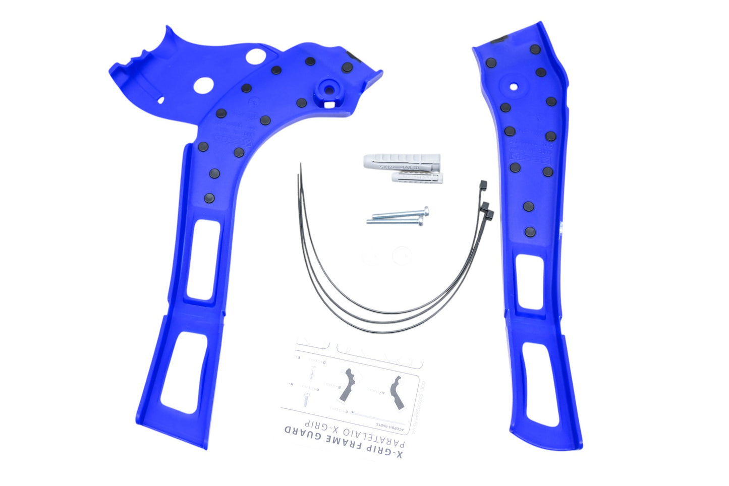 Acerbis 2464741034, 24647-41034, 0021669.040 Blue/Black X-Grip Frame Guard Kit NOS