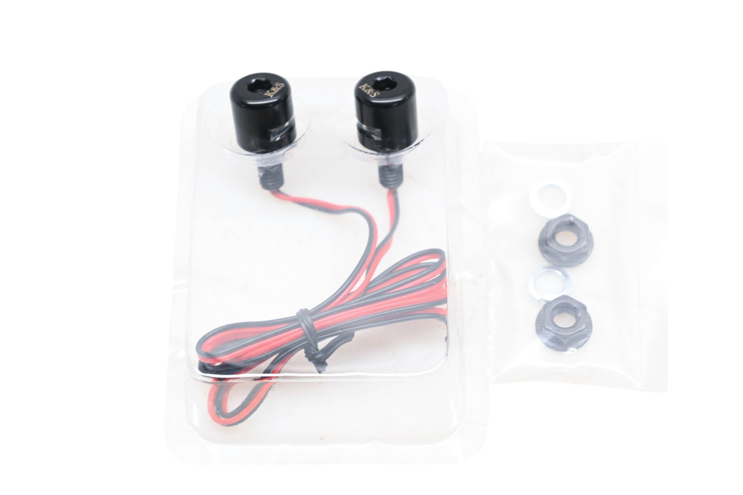 K&S 259160B, 225-9160BK Black LED License Plate Bolt Light Kit NOS