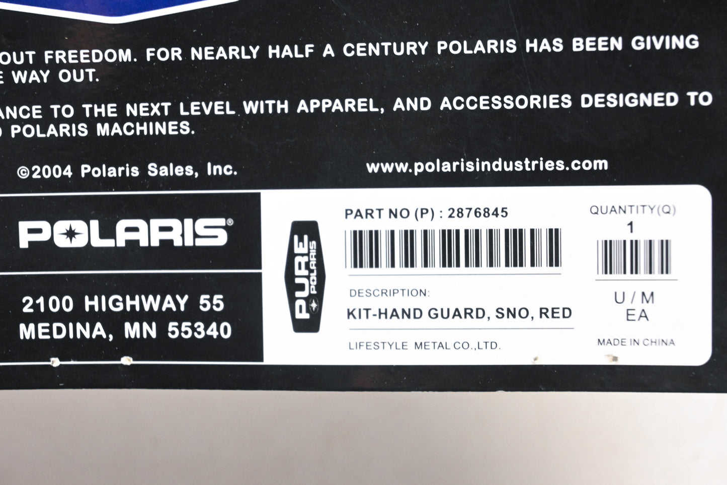 New OEM Polaris 2876845 Red Hand Guard Kit NOS