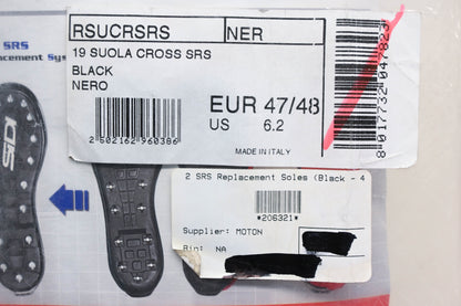SIDI 206321, RSUCRSRS-47/48 Black Nero Suola Cross SRS Sole Kit NOS