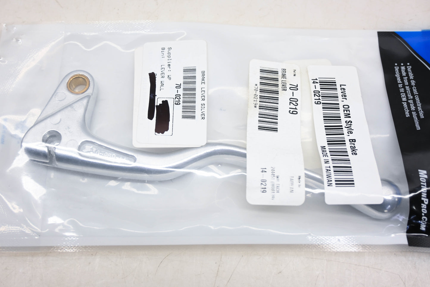 Motion Pro 14-0219, 70-0219 Silver Brake Lever NOS