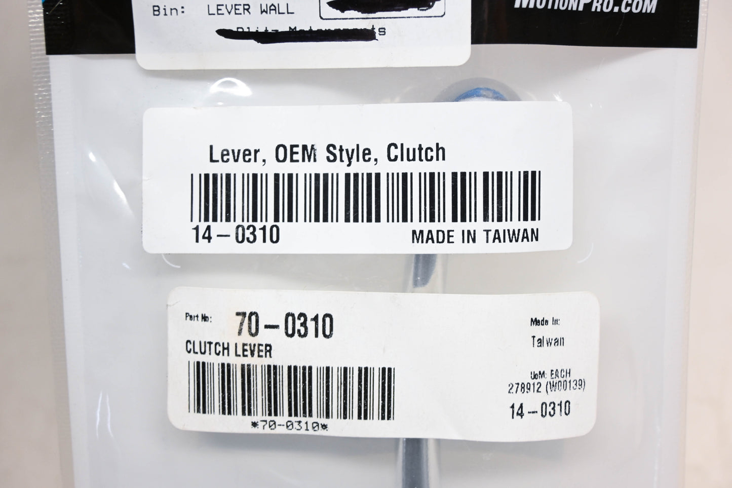 Motion Pro 14-0310, 70-0310 Silver Clutch Lever NOS