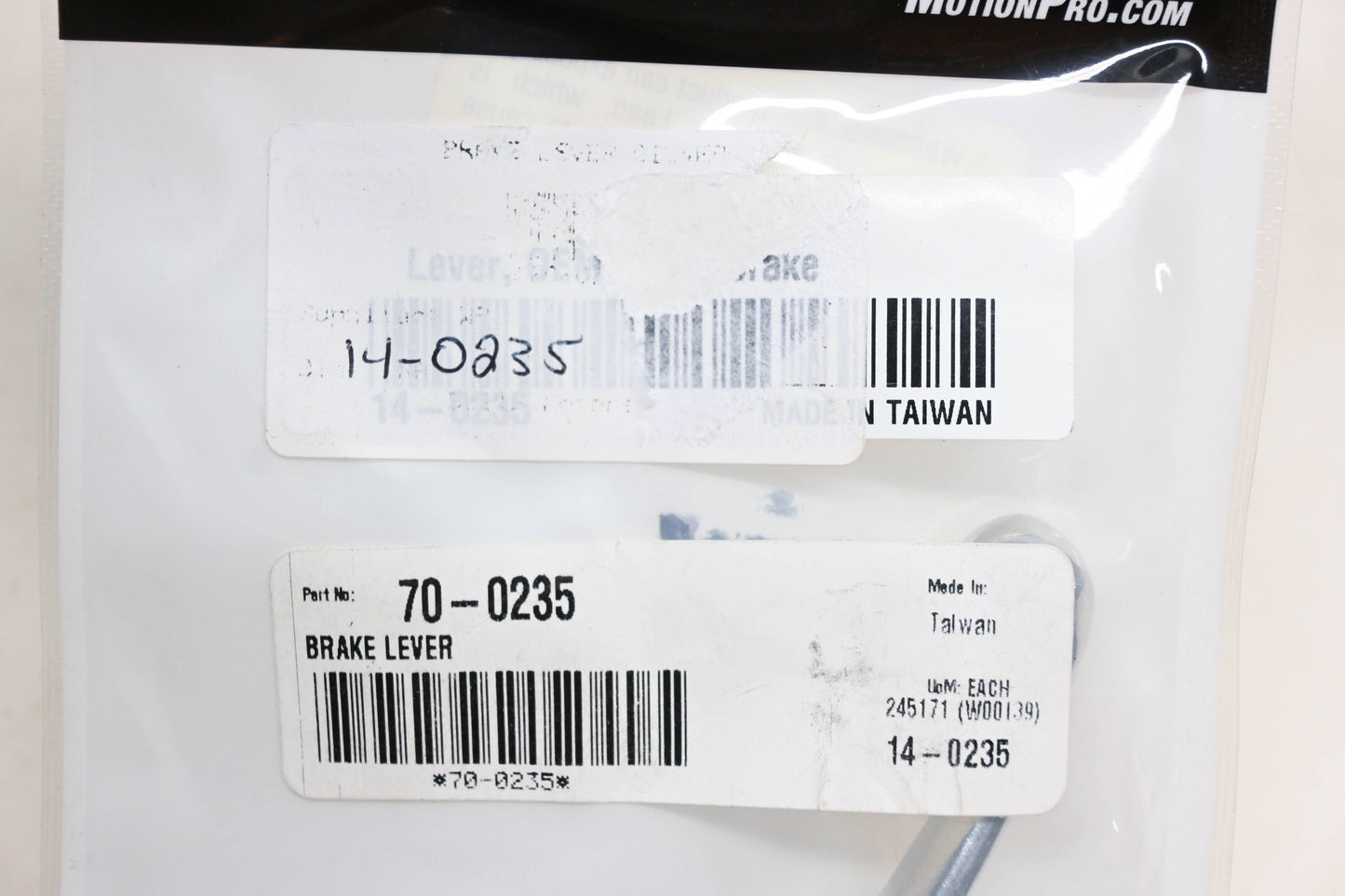 Motion Pro 14-0235, 70-0235 Silver Brake Lever NOS
