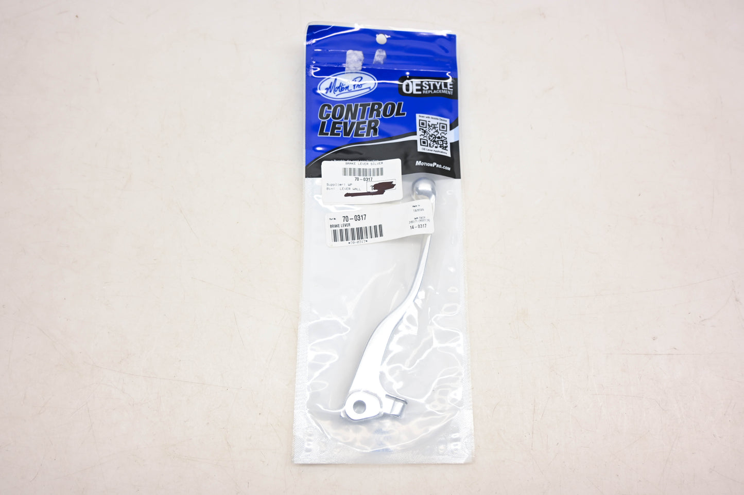 Motion Pro 14-0317, 70-0317 Silver Brake Lever NOS