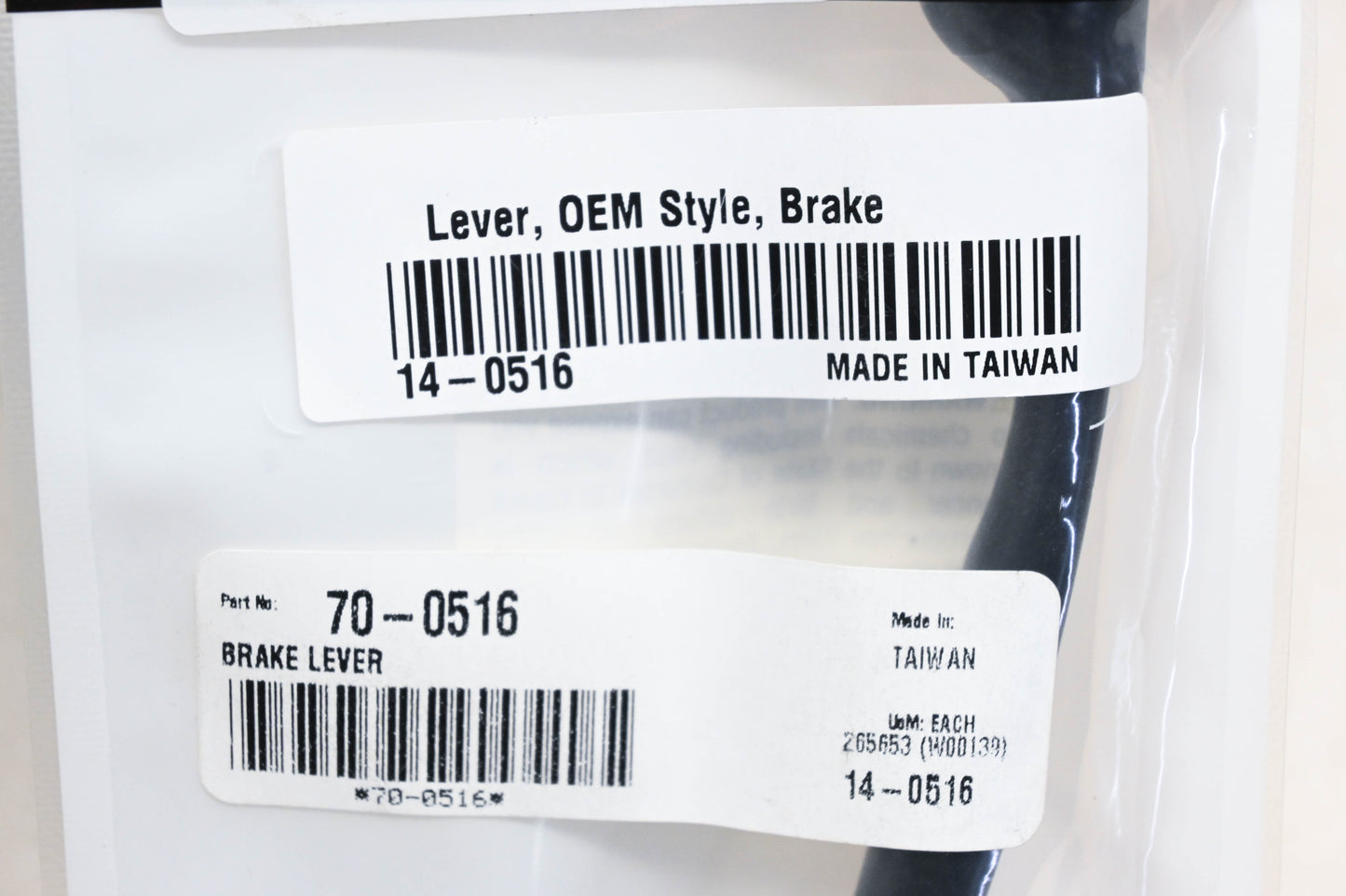 Motion Pro 14-0516, 70-0516 Black Brake Lever NOS