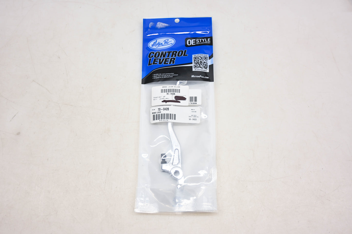 Motion Pro 14-0428, 70-0428 Silver Brake Lever NOS