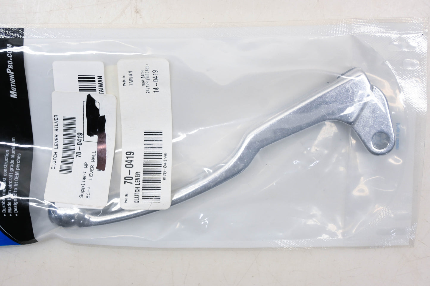 Motion Pro 14-0419, 70-0419 Silver Clutch Lever NOS